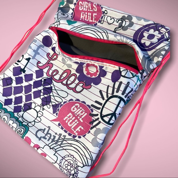 Handmade String Bag Durable Zipper Pocket Tote Backpack - Picture 9 of 13